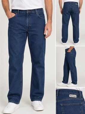 ARAMARK. Wearguard. Men's Dark blue‎ denim work jeans. 42x32. straight.